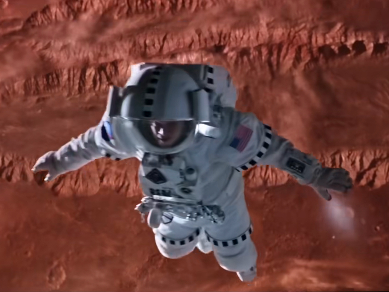 Watney uses air to fly in The Martian
